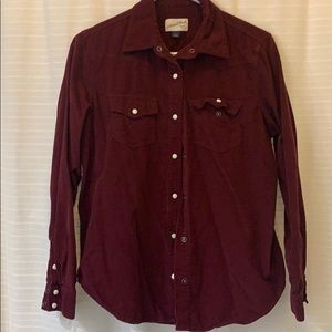 Burgundy button up